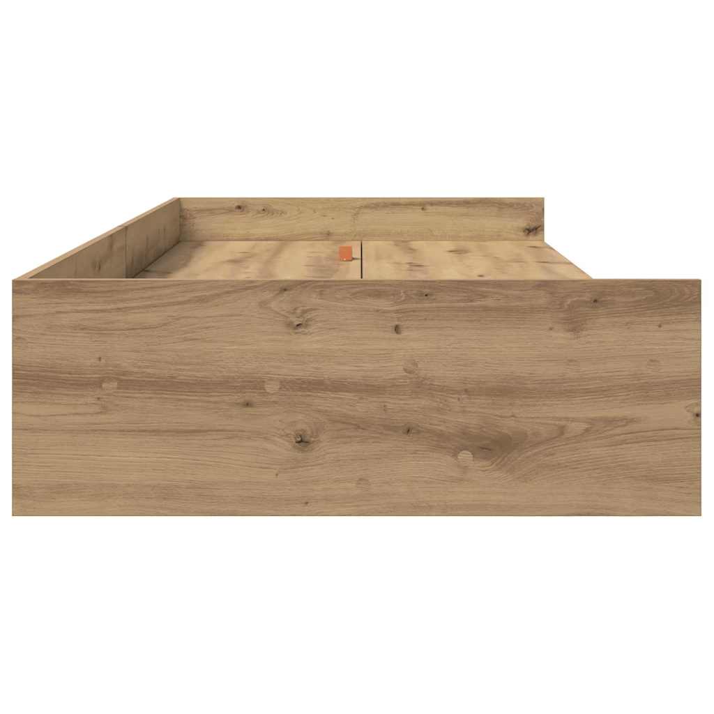 Seng med lagring med skuff Artisan Eik 80 x 200 cm Konstruert tre