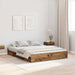 Seng med lagring Gamle tre 140 x 190 cm Konstruert tre