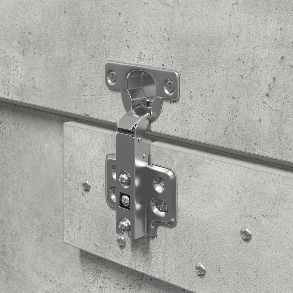 Seng med lagring Betonggrå 140 x 200 cm Konstruert tre