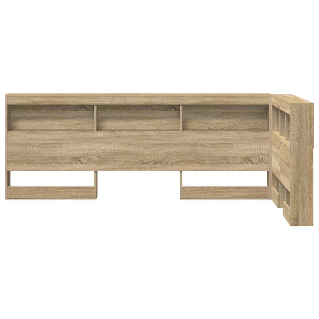 Lagringshodegavl med hylle Sonoma eik 90 cm Konstruert tre