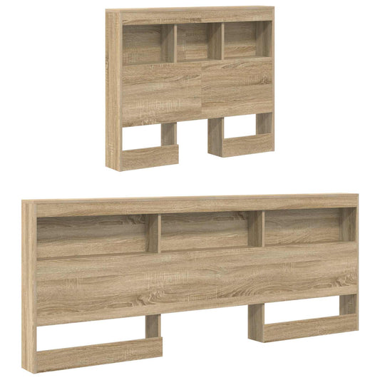 Lagringshodegavl med hylle Sonoma eik 100 cm Konstruert tre