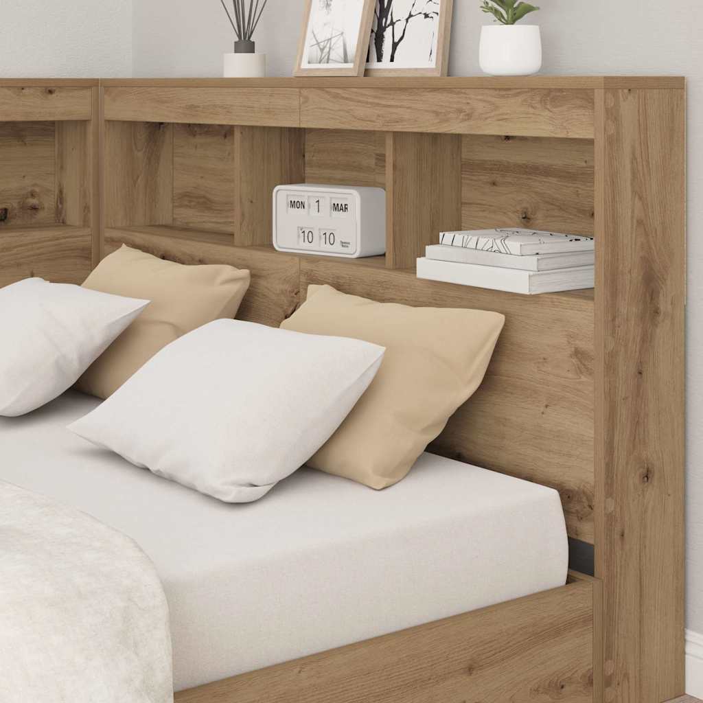 Lagringshodegavl med hylle Artisan Eik 120 cm Konstruert tre
