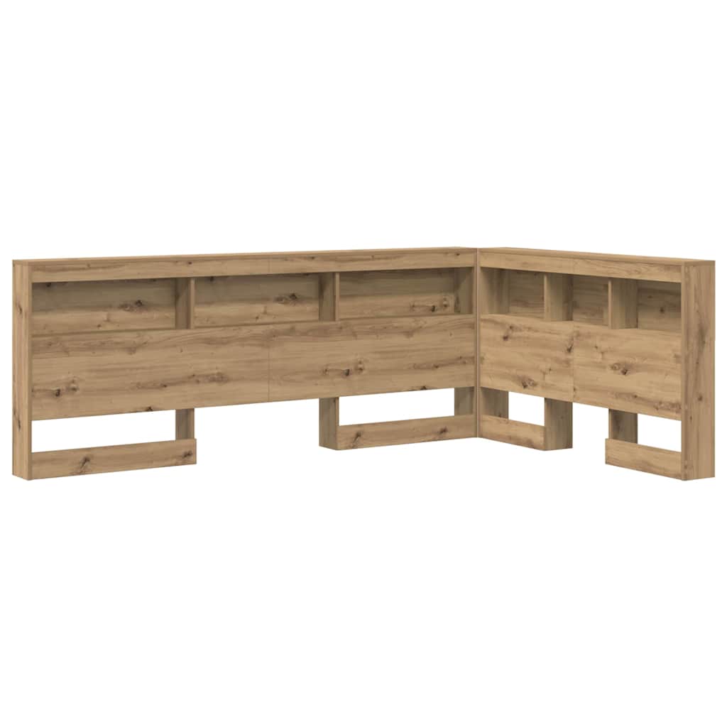 Lagringshodegavl med hylle Artisan Eik 120 cm Konstruert tre