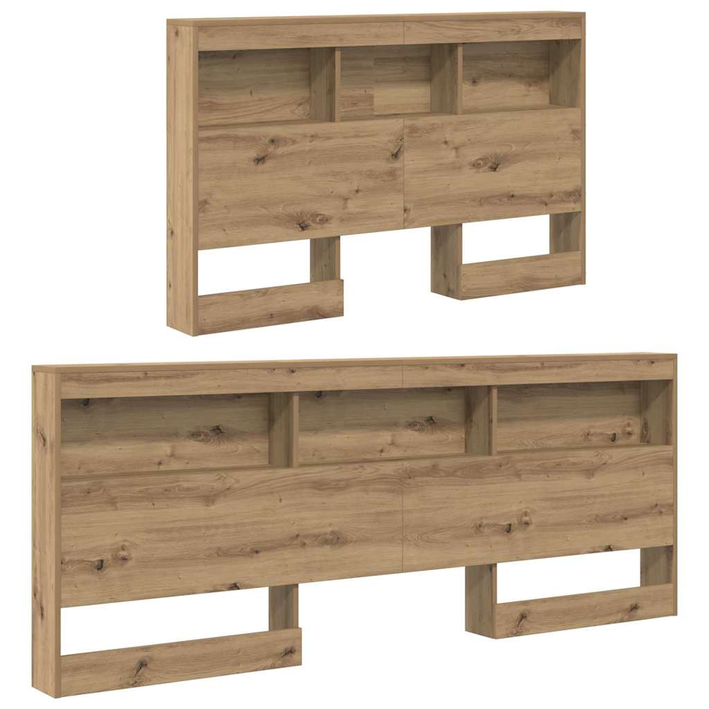 Lagringshodegavl med hylle Artisan Eik 120 cm Konstruert tre