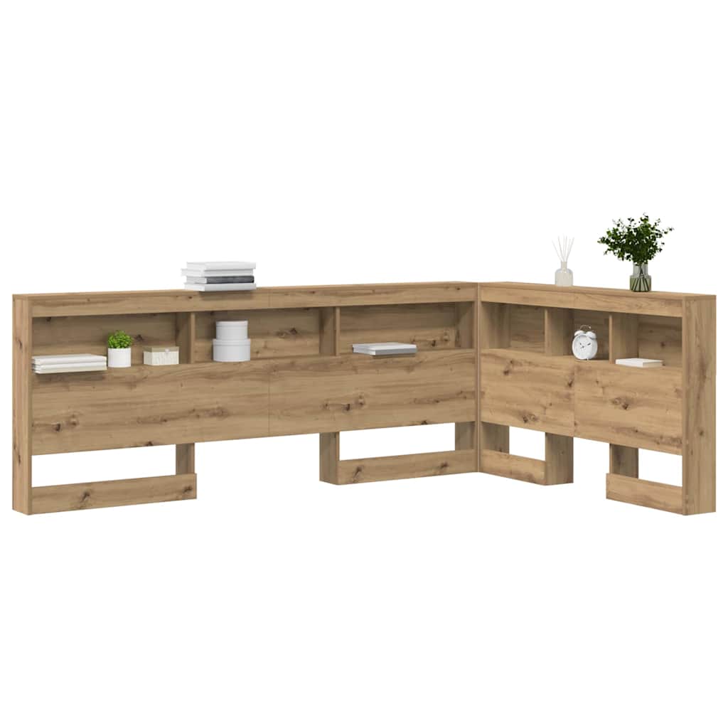 Lagringshodegavl med hylle Artisan Eik 120 cm Konstruert tre