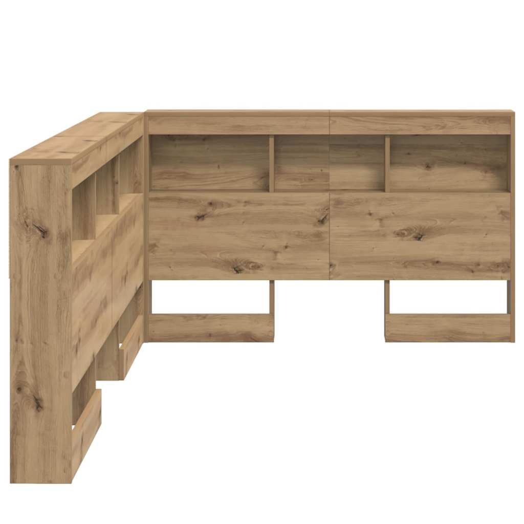 Lagringshodegavl med hylle Artisan Eik 120 cm Konstruert tre