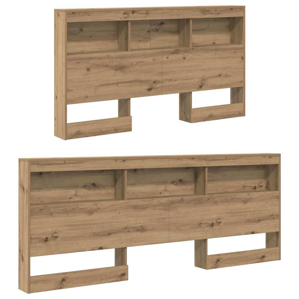Lagringshodegavl med hylle Artisan Eik 140 cm Konstruert tre