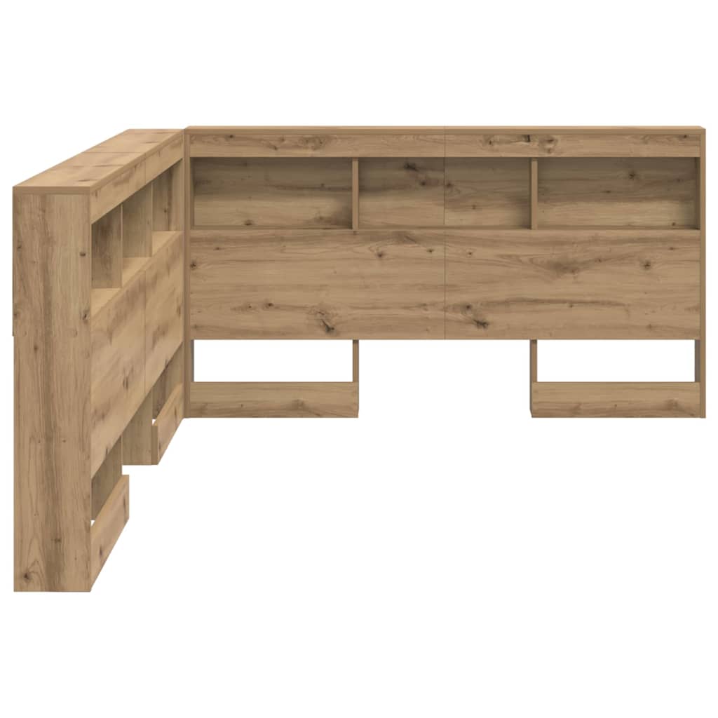 Lagringshodegavl med hylle Artisan Eik 140 cm Konstruert tre