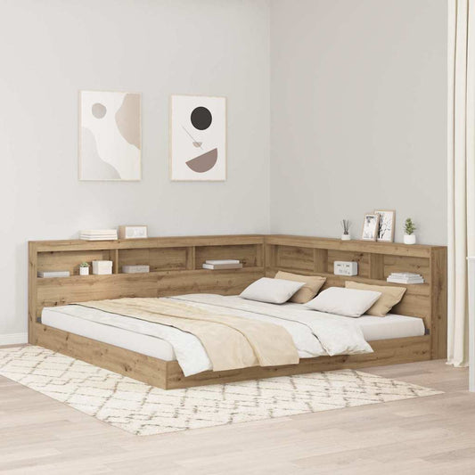 Lagringshodegavl med hylle Artisan Eik 180 cm Konstruert tre