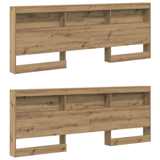 Lagringshodegavl med hylle Artisan Eik 180 cm Konstruert tre