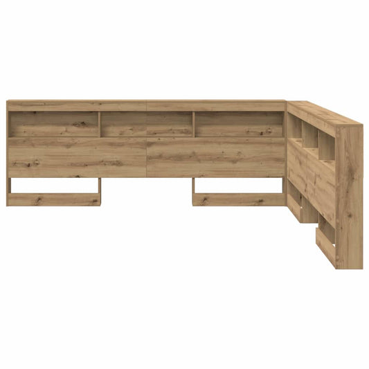 Lagringshodegavl med hylle Artisan Eik 180 cm Konstruert tre