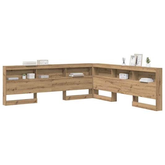 Lagringshodegavl med hylle Artisan Eik 180 cm Konstruert tre