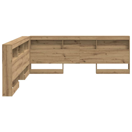 Lagringshodegavl med hylle Artisan Eik 180 cm Konstruert tre