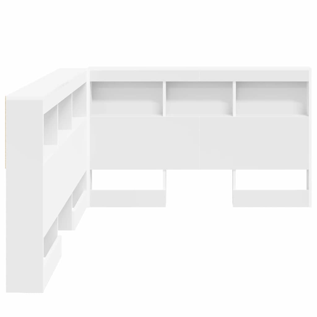 Lagringshodegavl Hvit 207,5 x 137,5 x 76,5 cm Konstruert tre