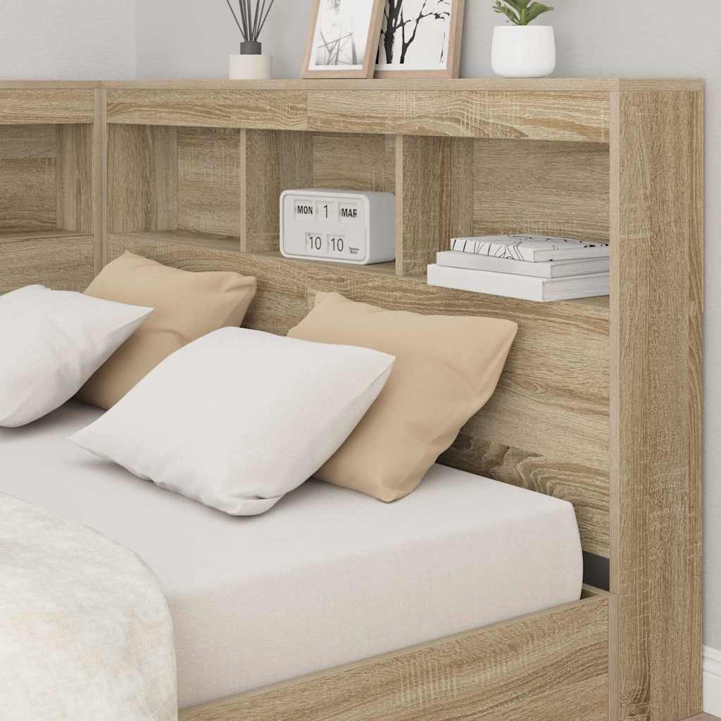 Lagringshodegavl med hylle Sonoma eik 207,5 x 137,5 x 76,5 cm