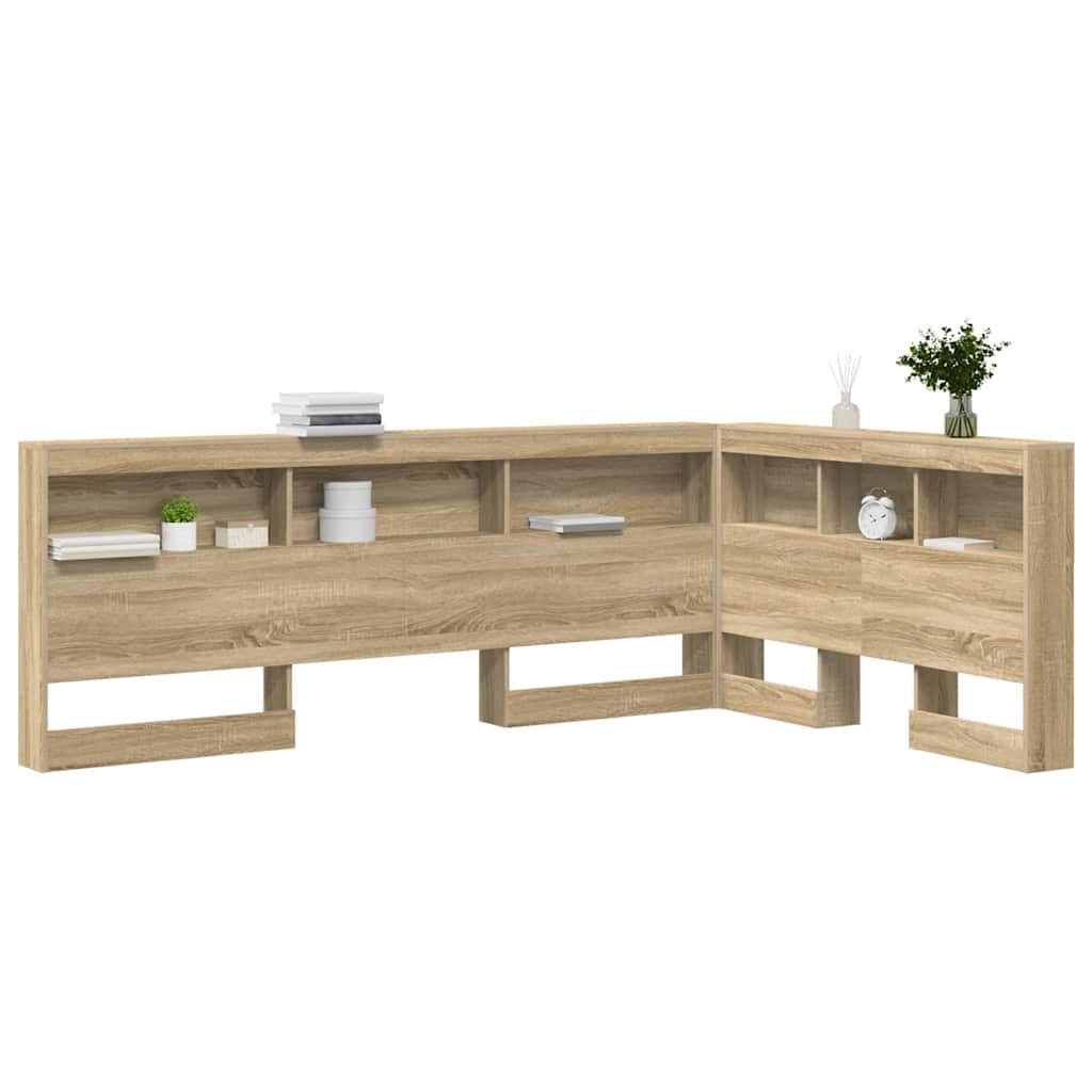 Lagringshodegavl med hylle Sonoma eik 207,5 x 137,5 x 76,5 cm