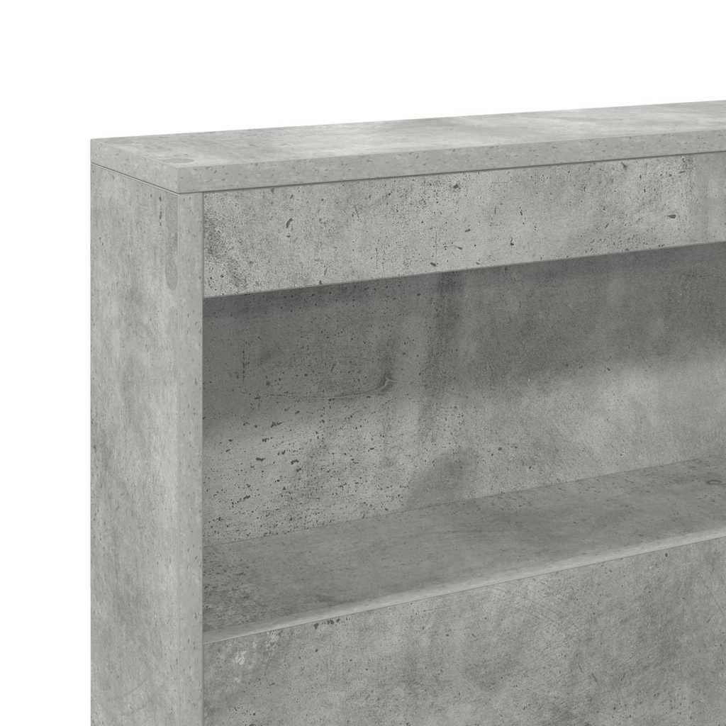 Lagringshodegavl med hylle Betonggrå 207,5 x 137,5 x 76,5 cm