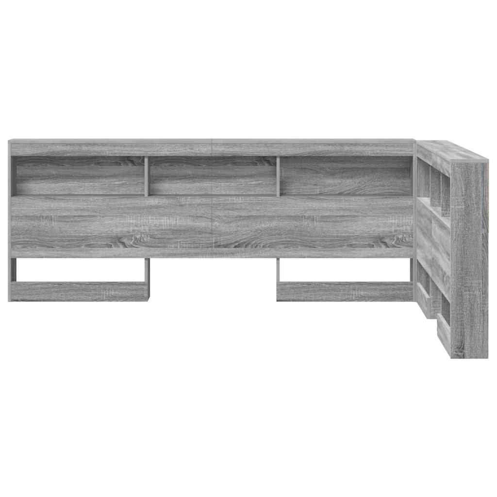 Lagringshodegavl med hylle Grå Sonoma 207,5 x 137,5 x 76,5 cm