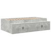 Seng med lagring Betonggrå 234 x 118 x 53,5 cm Konstruert tre