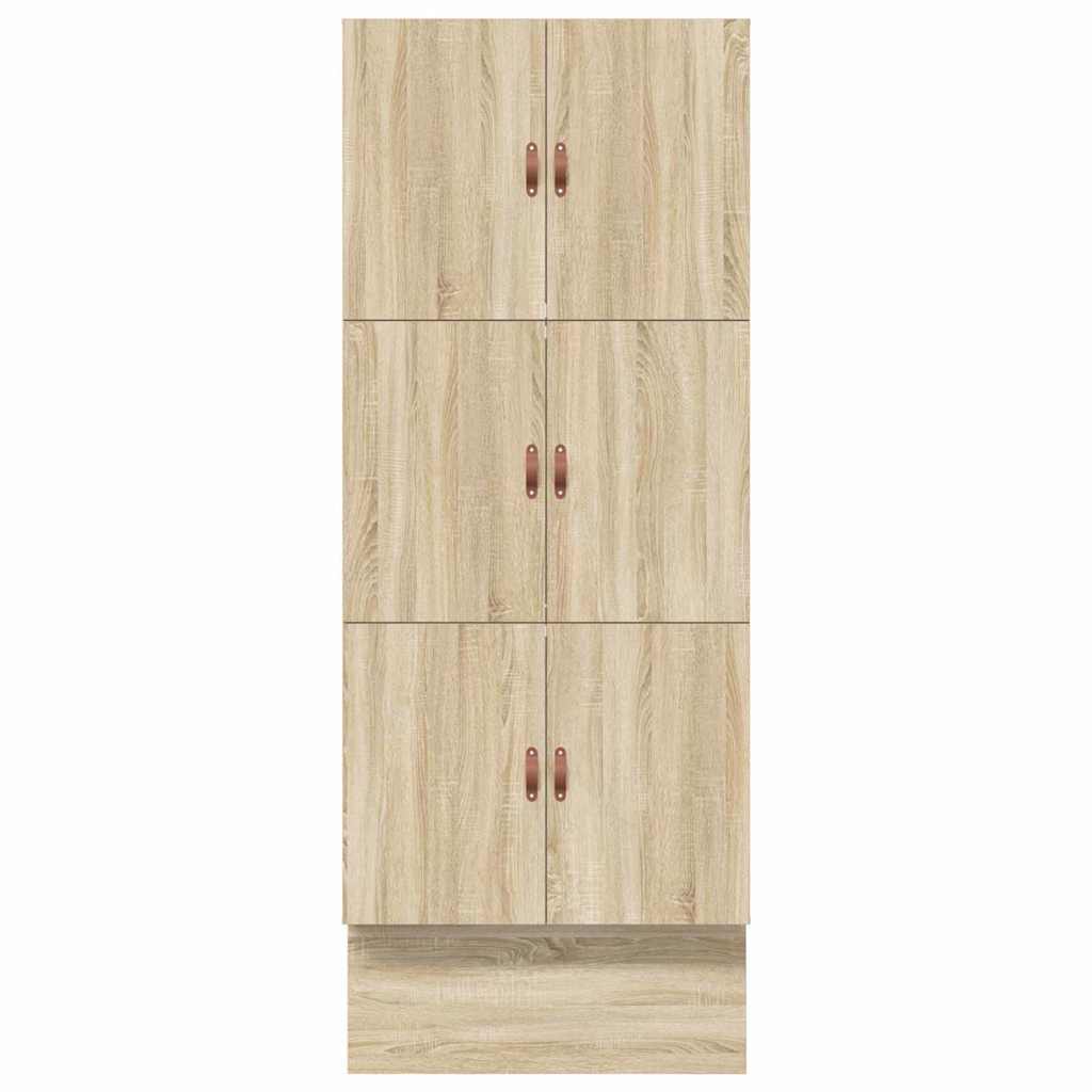 Seng med lagring med skuff Sonoma eik 90 cm Konstruert tre