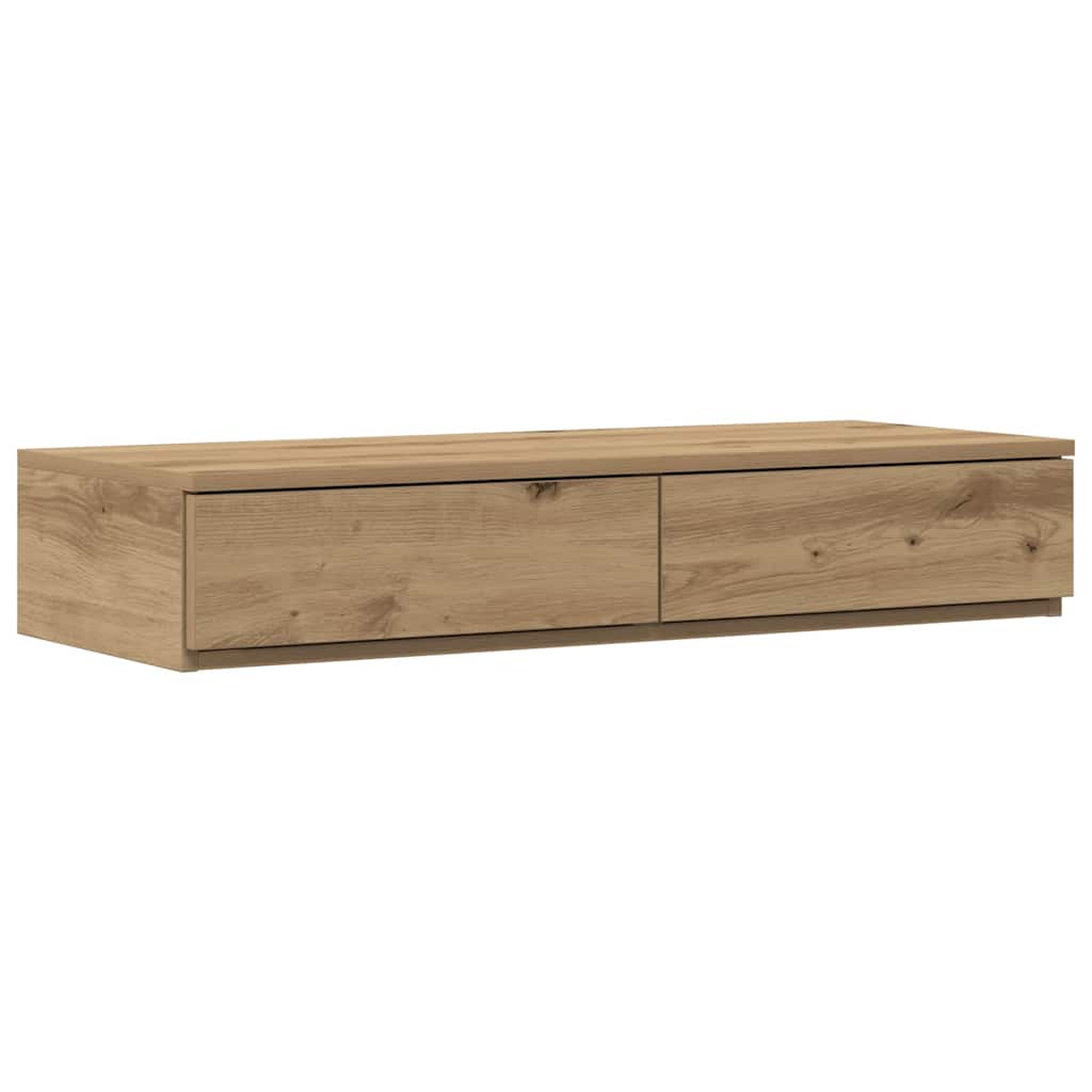 Seng med lagring med skuff Artisan Eik 90 cm Konstruert tre