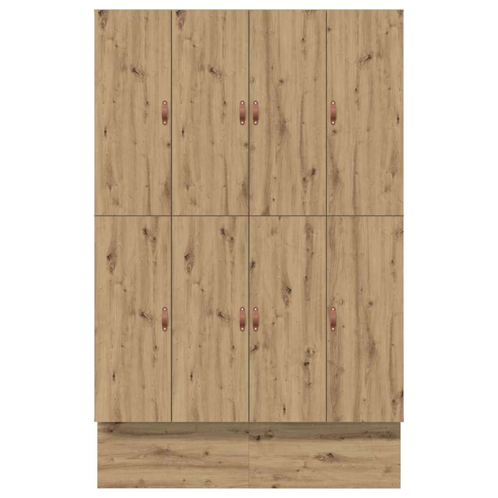 Seng med lagring med skuff Artisan Eik 150 cm Konstruert tre