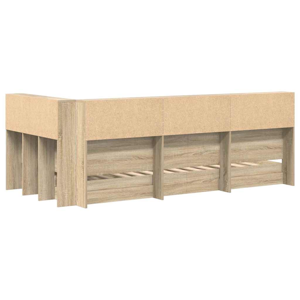 Bokhylle Seng Sonoma eik 100 x 200 cm Konstruert tre