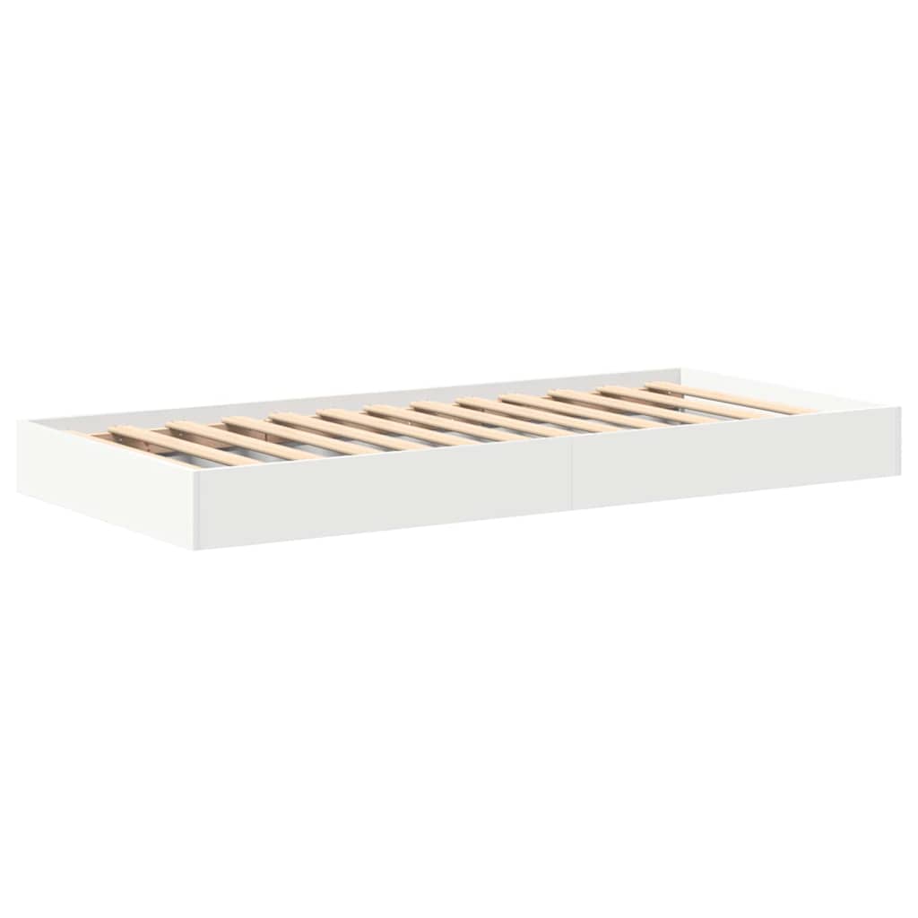 Bokhylle Seng med hodegjerde Hvit 90 x 190 cm Konstruert tre