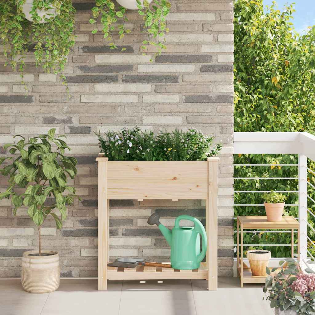 Hageblomsterpotte Beige 71 x 37 x 76,5 cm Massiv Furu Tre