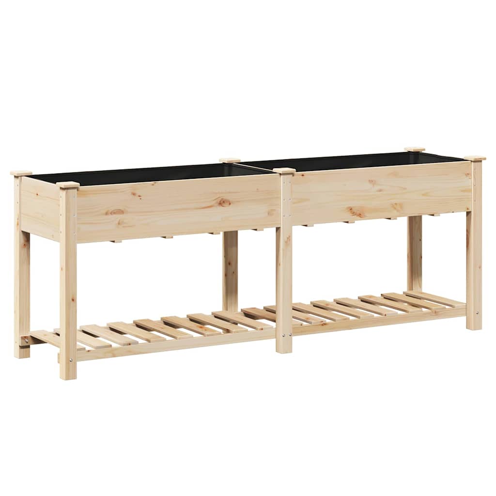 Hageblomsterpotte Beige 203 x 53 x 76,5 cm Massiv Furu Tre