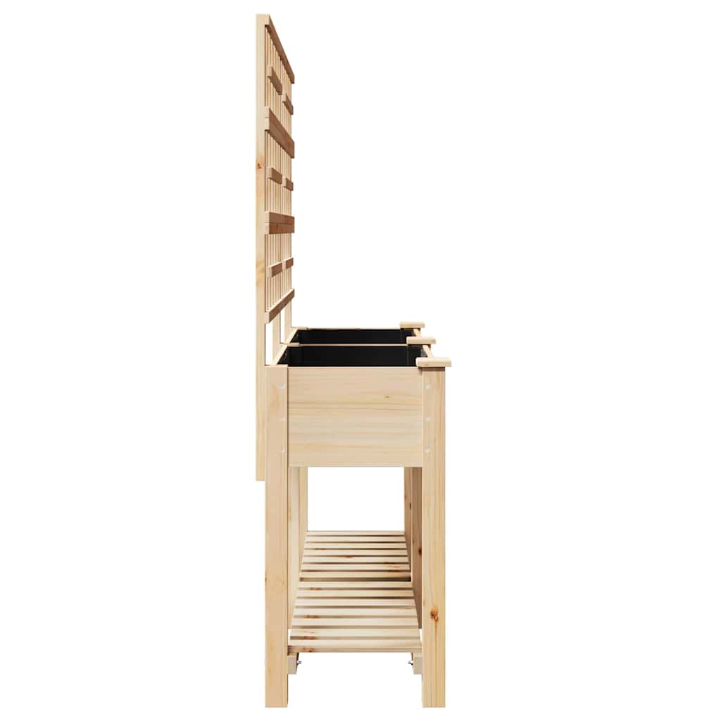 Hageblomsterpotte Beige 161 x 46 x 152,5 cm Massiv Furu Tre