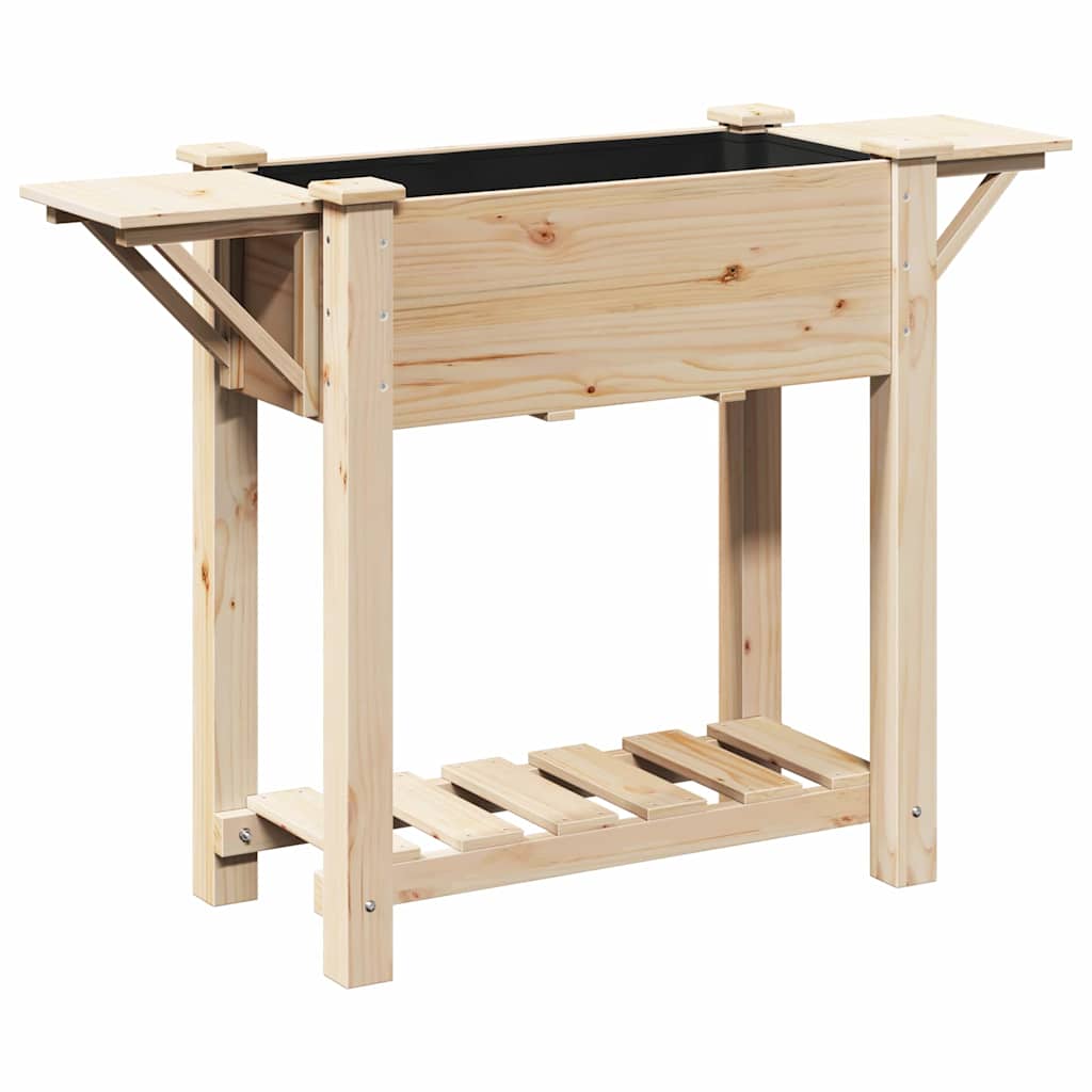 Hageblomsterpotte Beige 111 x 37 x 76,5 cm Massiv Furu Tre