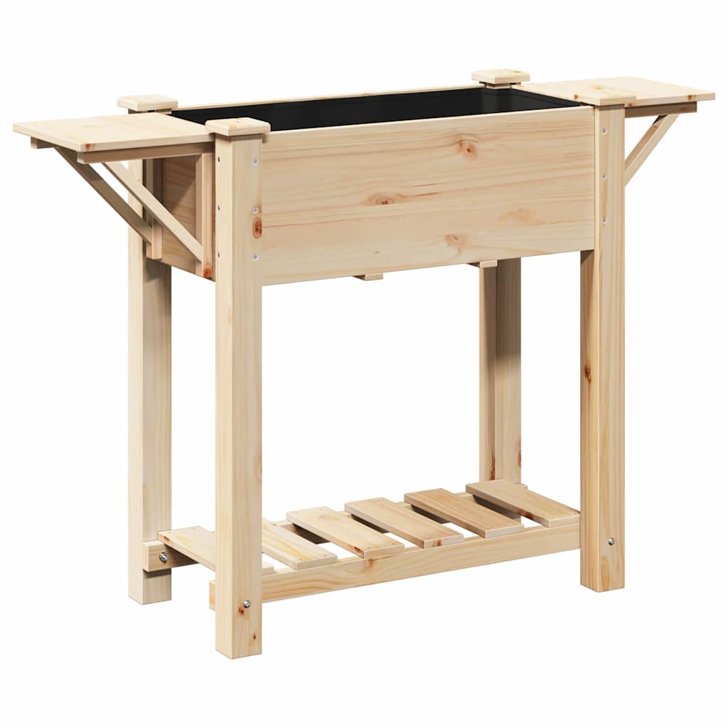 Hageblomsterpotte Beige 111 x 37 x 76,5 cm Massiv Furu Tre