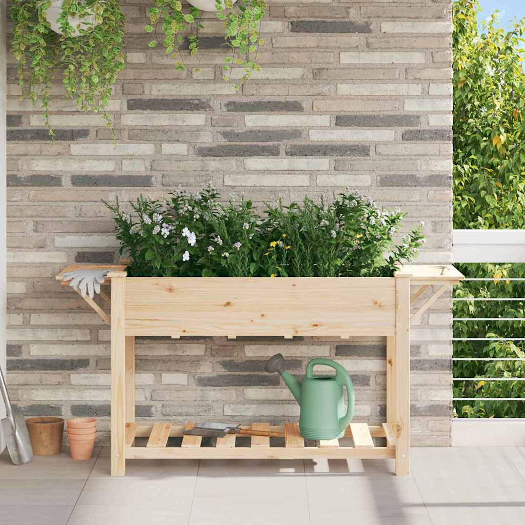 Hageblomsterpotte Beige 155 x 59 x 76,5 cm Massiv Furu Tre