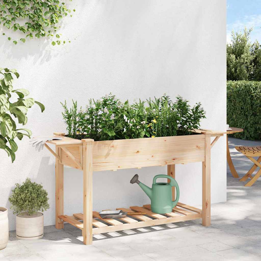 Hageblomsterpotte Beige 155 x 59 x 76,5 cm Massiv Furu Tre
