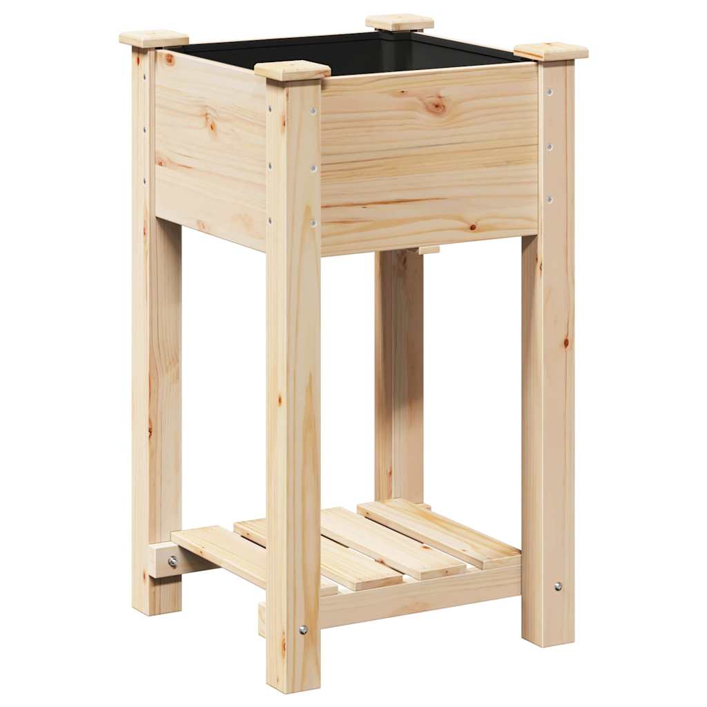 Hageblomsterpotte Beige 45 x 45 x 76,5 cm Massiv Furu Tre