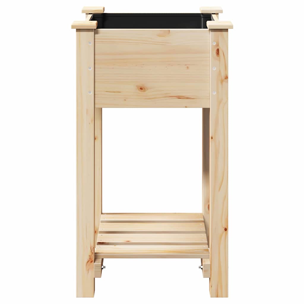 Hageblomsterpotte Beige 45 x 45 x 76,5 cm Massiv Furu Tre