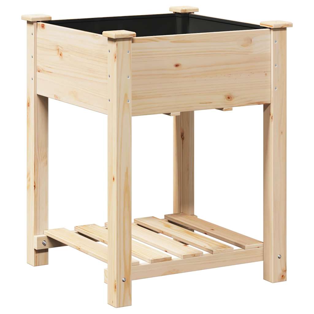Hageblomsterpotte Beige 60,5 x 60 x 76,5 cm Massiv Furu Tre