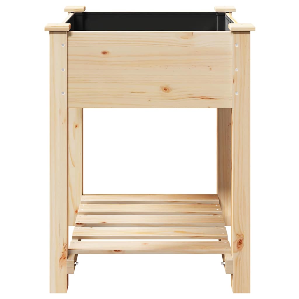 Hageblomsterpotte Beige 60,5 x 60 x 76,5 cm Massiv Furu Tre