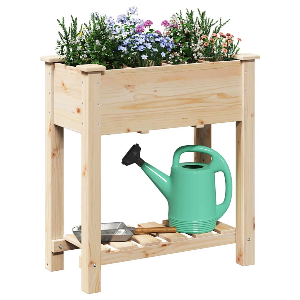 Hageblomsterpotte Beige 71 x 37 x 76,5 cm Massiv Furu Tre