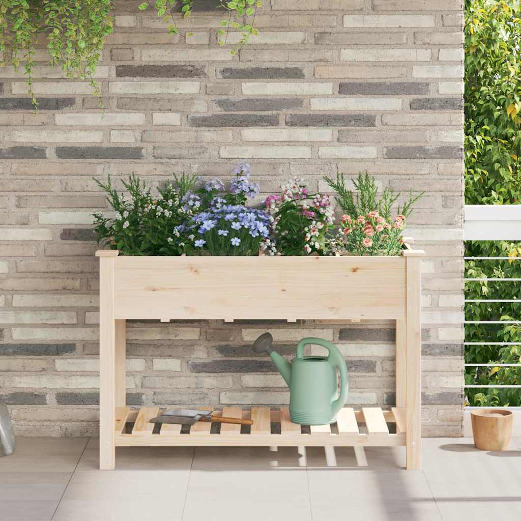 Hageblomsterpotte Beige 115 x 59 x 76,5 cm Massiv Furu Tre
