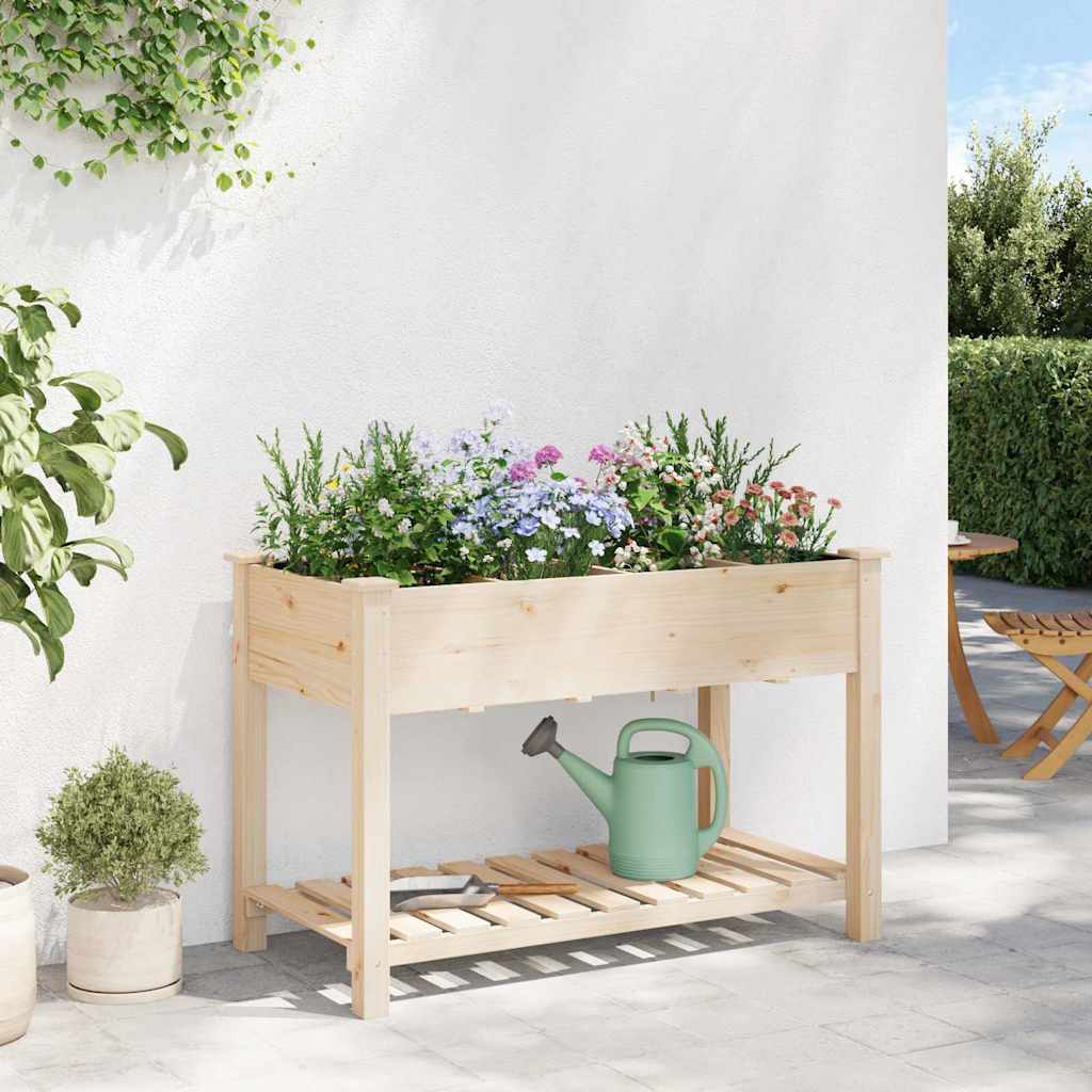 Hageblomsterpotte Beige 115 x 59 x 76,5 cm Massiv Furu Tre
