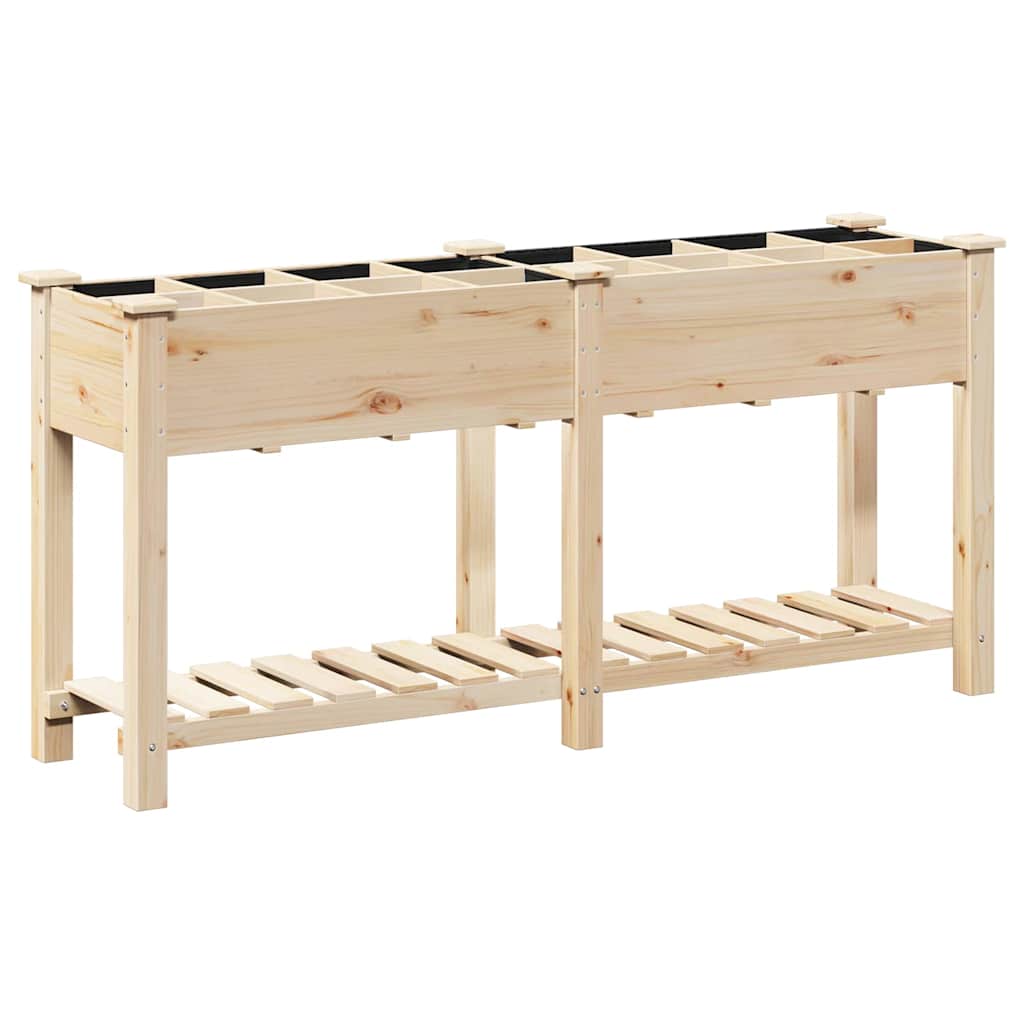 Hageblomsterpotte Beige 161,5 x 45 x 76,5 cm Massiv Furu Tre