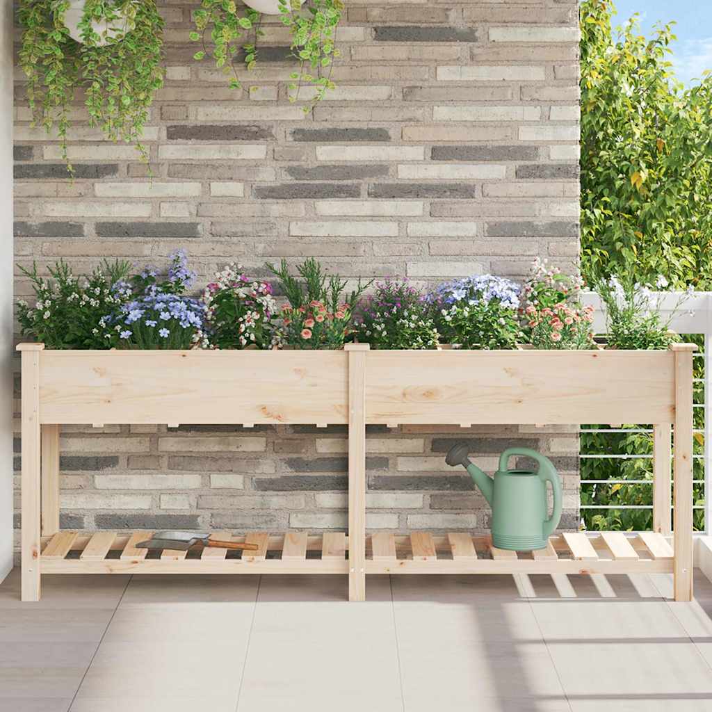 Hageblomsterpotte Beige 203,5 x 53 x 76,5 cm Massiv Furu Tre