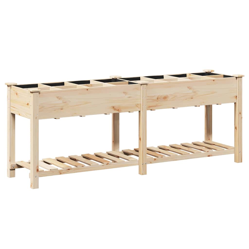 Hageblomsterpotte Beige 203,5 x 53 x 76,5 cm Massiv Furu Tre