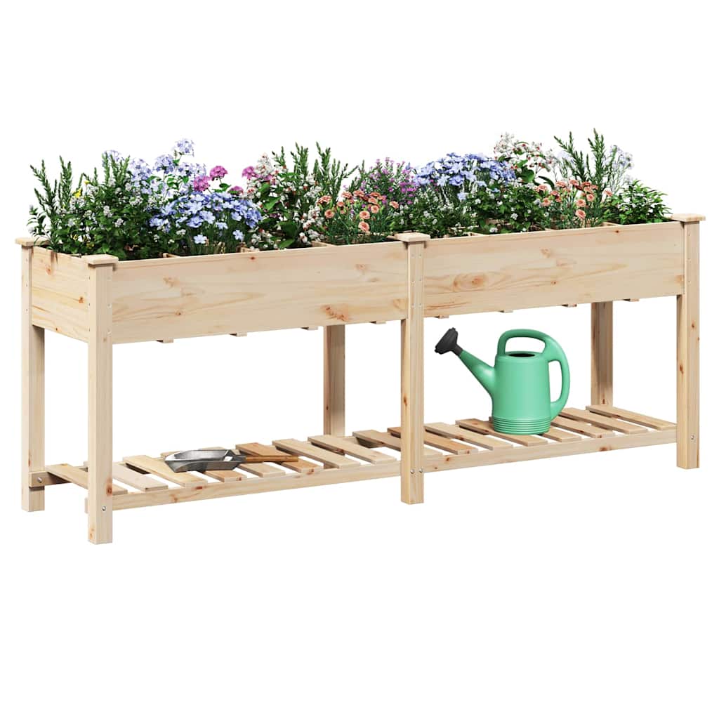Hageblomsterpotte Beige 203,5 x 53 x 76,5 cm Massiv Furu Tre