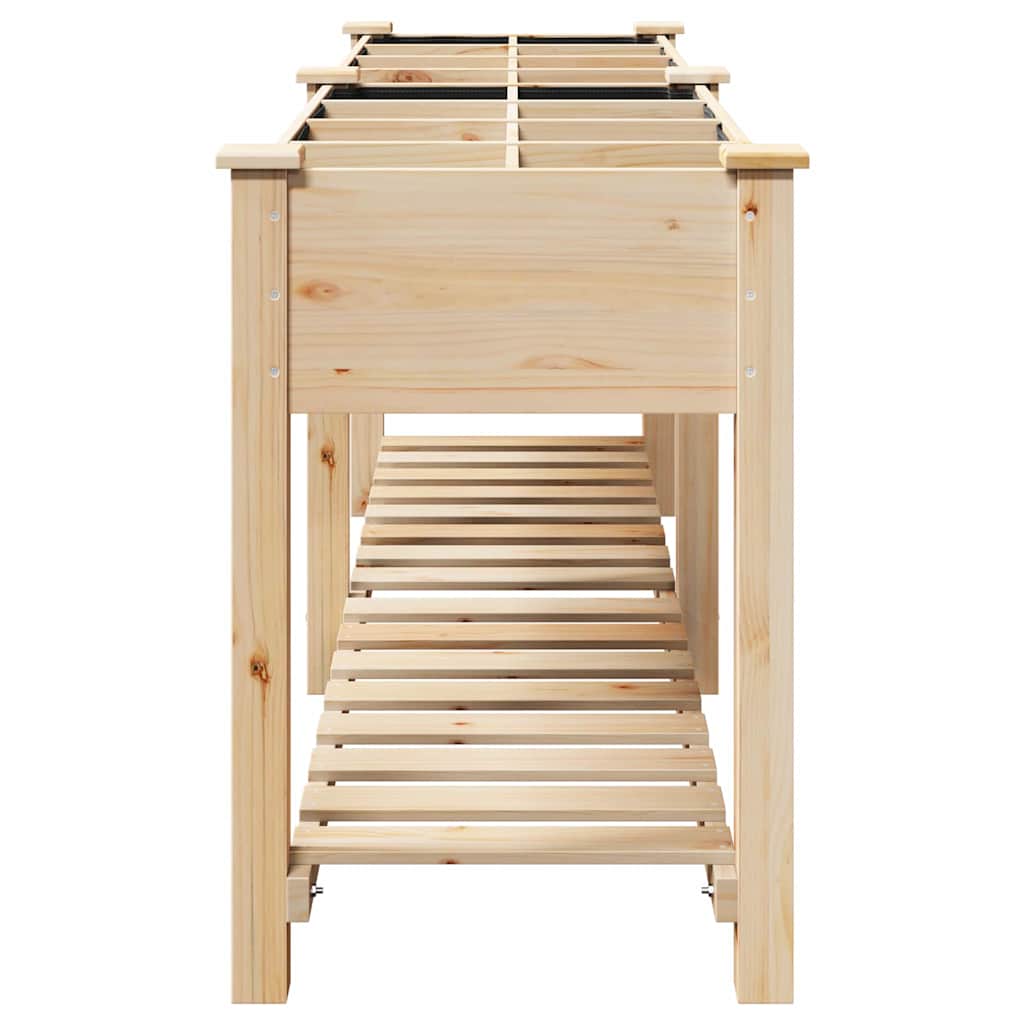 Hageblomsterpotte Beige 203,5 x 53 x 76,5 cm Massiv Furu Tre