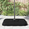 Cantilever parasollbase-sett 4 pcs Svart 98 x 98 x 13 cm Plast