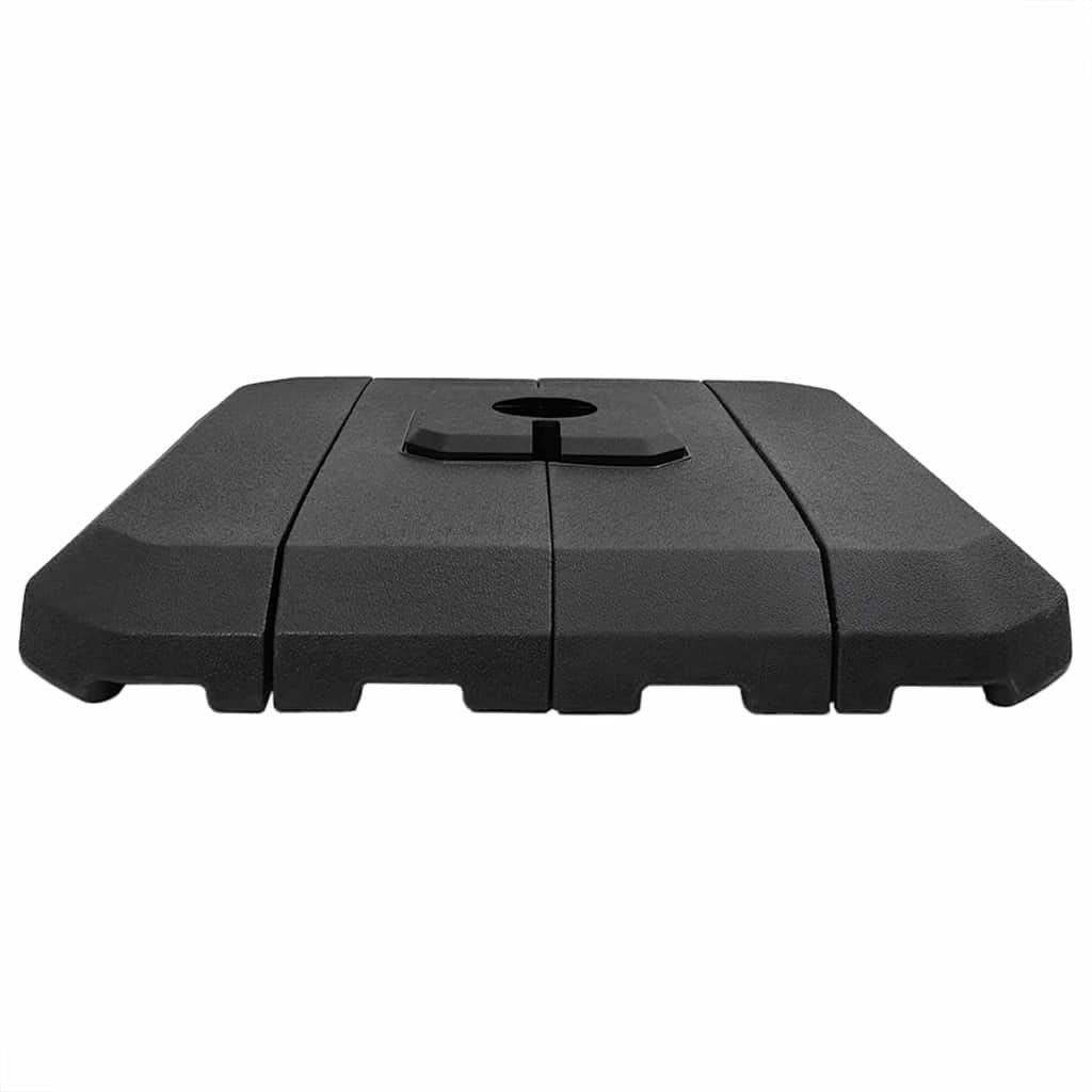 Cantilever parasollbase-sett 4 pcs Svart 98 x 98 x 13 cm Plast