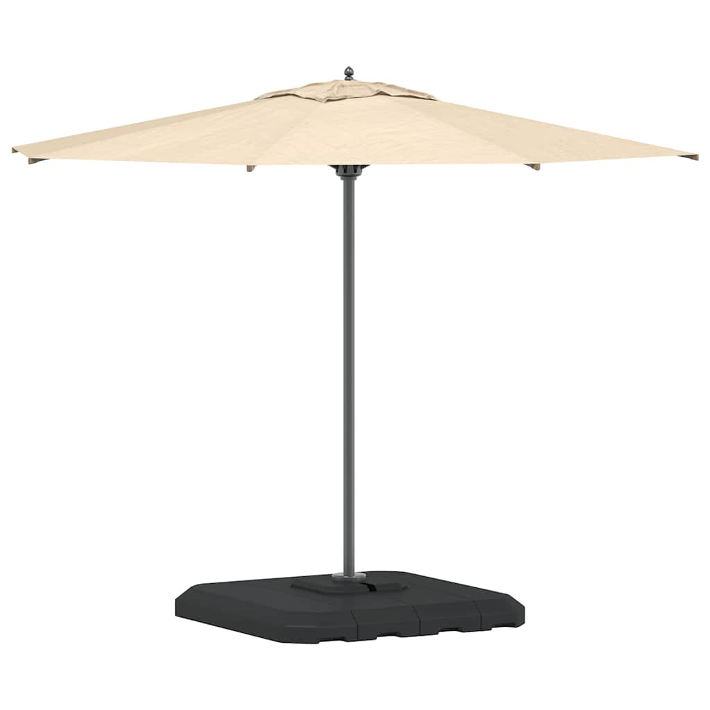Cantilever parasollbase-sett 4 pcs Svart 98 x 98 x 13 cm Plast